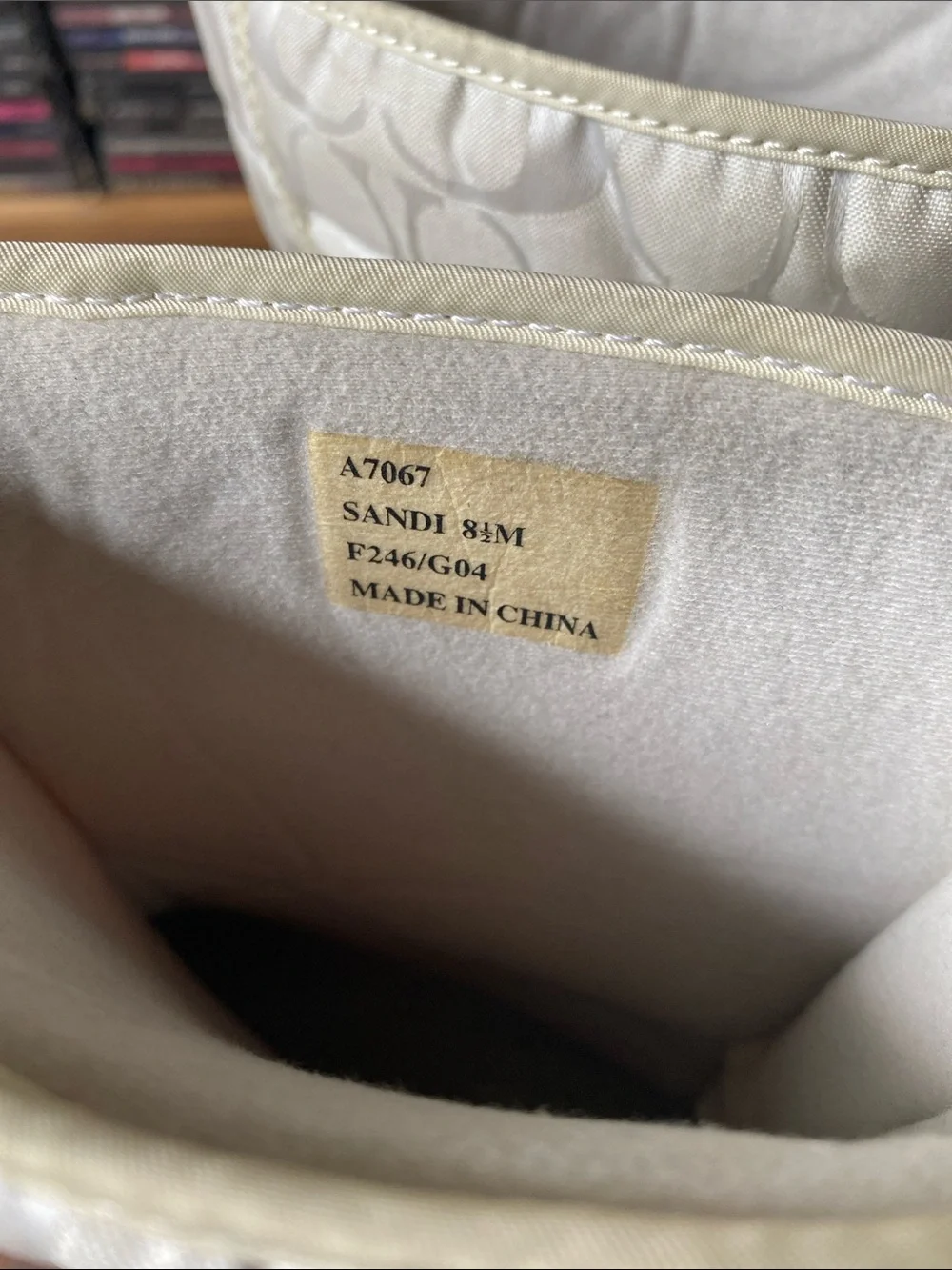 COACH Women's Cream Quilted Mid-Calf Winter Boots Size 8.5